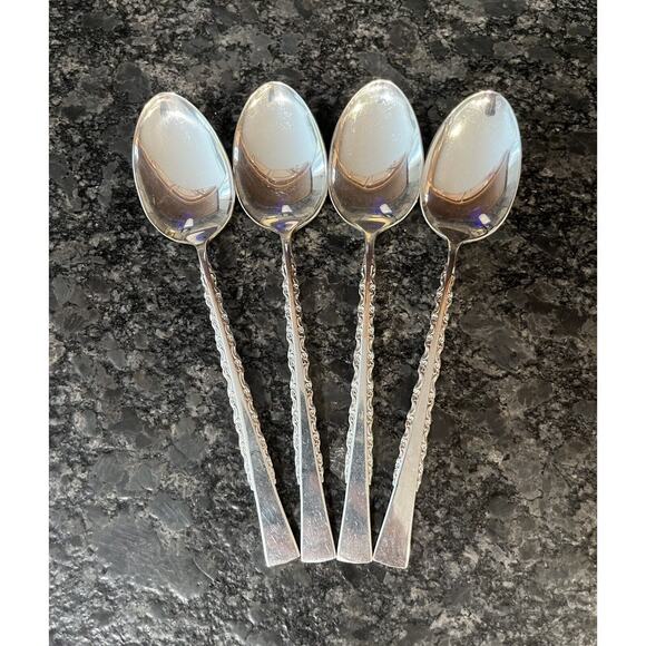 4 International Silver Co Deepsilver Silverplate 1971 Camille Oval Soup Spoons - Picture 1 of 5